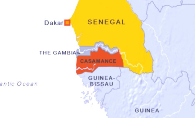 Casamance is largely separated from the rest of Senegal by The Gambia.