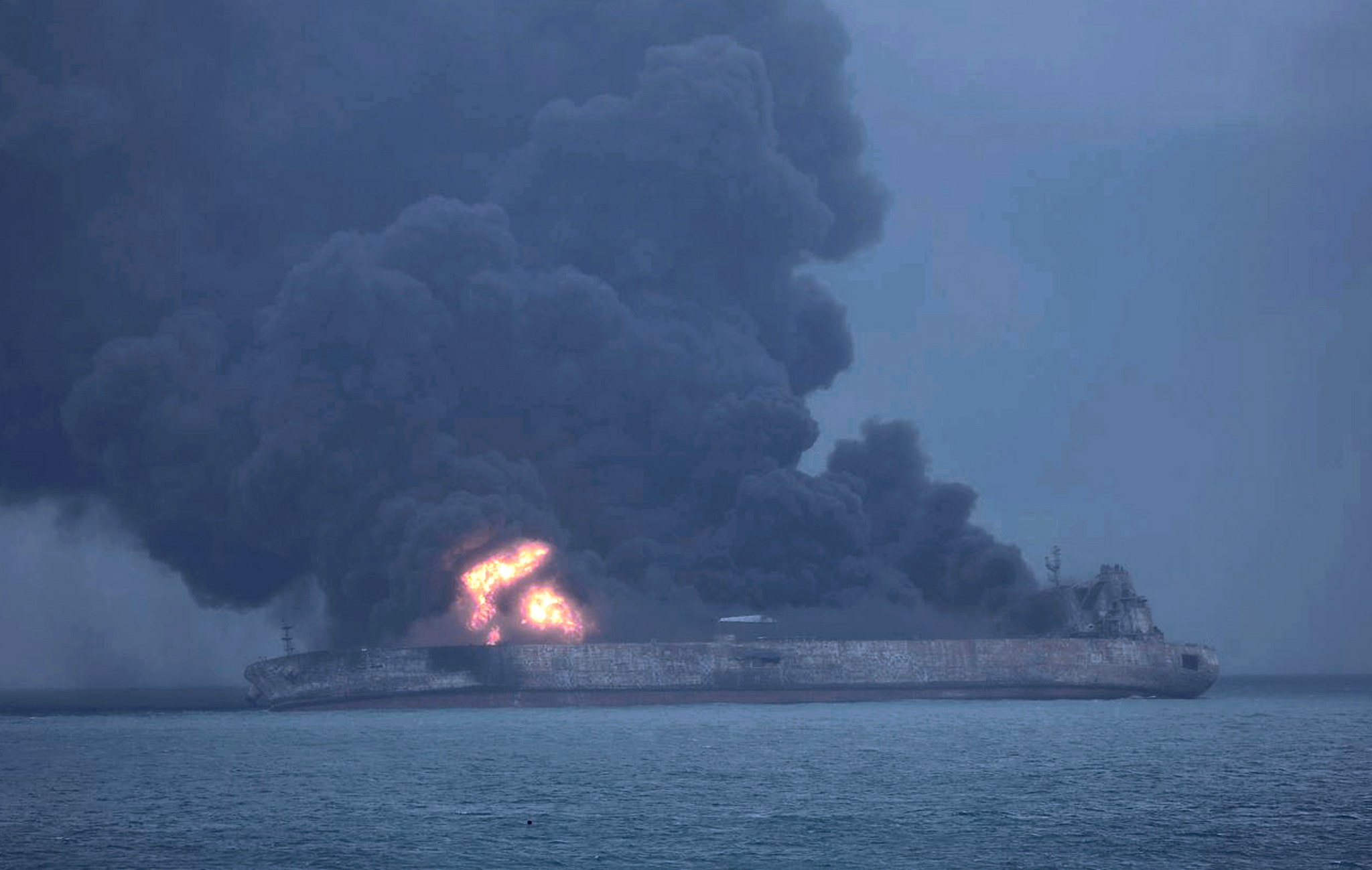 El buque Sanchi que transportaba 136.000 toneladas de petróleo ligero y el CF Crystal de Hong Kong colisionaron el seis de enero.