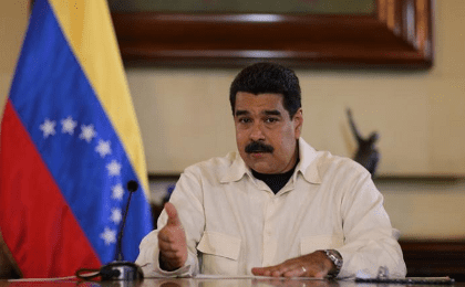 Nicolas Maduro speaks during a meeting with ministers at Miraflores Palace in Caracas, Venezuela August 12, 2016. 