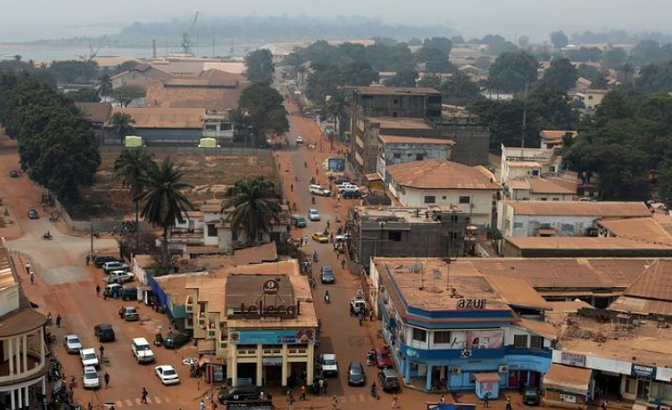 A general view shows part of the capital Bangui, Central African Republic, February 16, 2016.