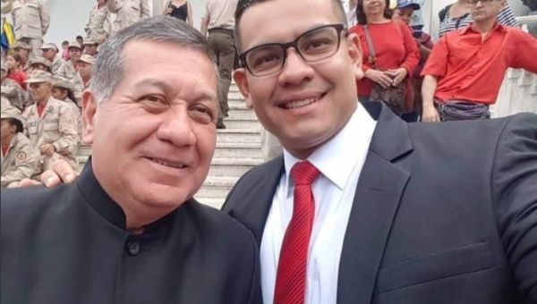 Venezuelan National Constituent Assembly member Tomas Lucena (R) was shot dead Wednesday afternoon.