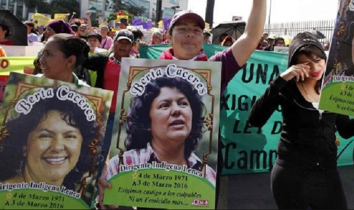 Activists demand an independent investigation into the murder of slain Honduran activist Berta Caceres.