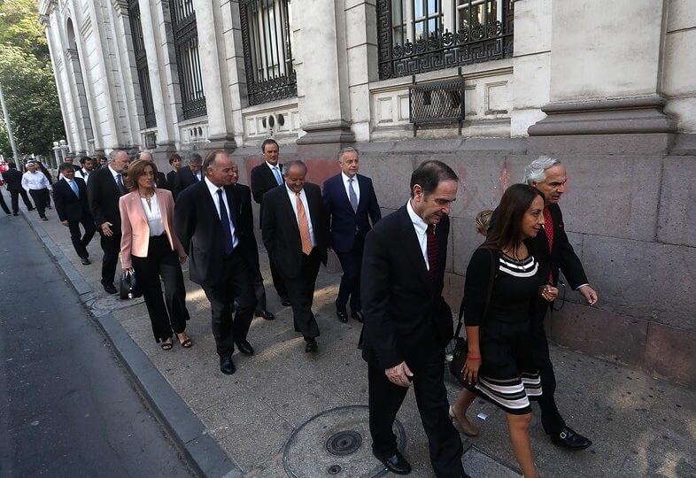 Los miembros del Gabinete fueron recibidos por Sebastián Piñera.