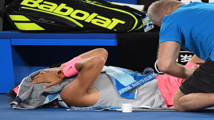 El tenista se retiró en medio de llanto y frustración del Abierto de Australia.