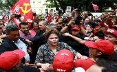 Rousseff se encuentra en la capital del estado sureño de Río Grande do Sul en un acto organizado por mujeres vinculadas a movimientos sociales y partidos de izquierda.