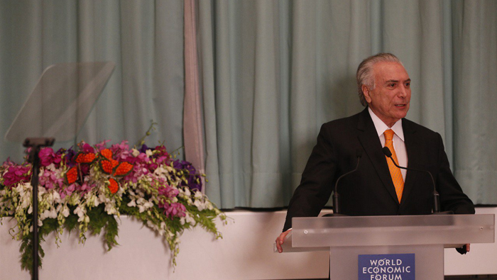 Temer ofreció sus declaraciones en el marco del Foro Económico Mundial (FEM).