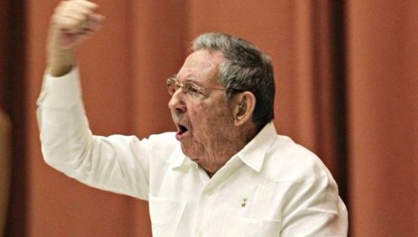 Cuban President Raul Castro, whose presidency is being extended by two months.