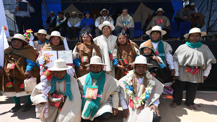 El mandatario boliviano destacó que el gobierno autónomo recuperará principios y valores legados por sus ancestros.