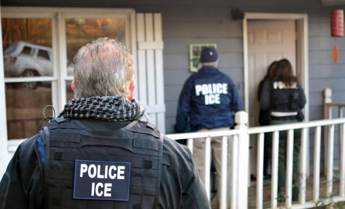 U.S. Immigration and Customs Enforcement (ICE) officers conduct a targeted enforcement operation in Atlanta, Georgia, U.S. on February 9, 2017.