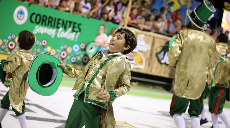 Children participate in Carnival celebrations.