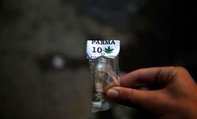 A bag of marijuana in Rio de Janeiro.
