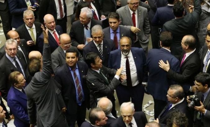 Deputies of the lower chamber of Brazil's Congress.