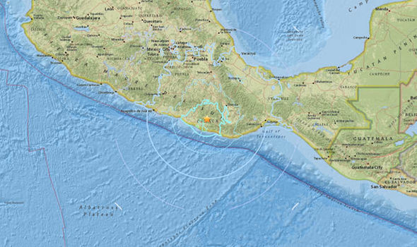 The quake hit 43 kilometers east of Oaxaca at a depth of 10 kilometers.