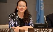 La ministra de Relaciones Exteriores ecuatoriana cuenta con más de 20 años de experiencia multilateral. 