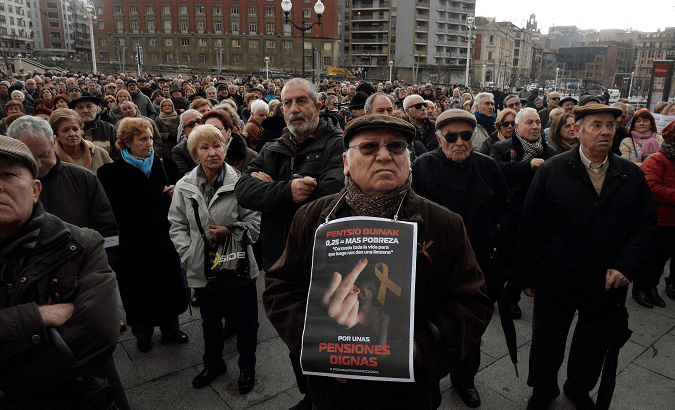 Pensioners have demanded higher pensions in several protests this month.