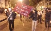 Estudiantes peruanos piden la derogación de la ley