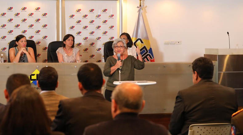 La presidenta del CNE garantizó que los acuerdos realizados en República Dominicana están plasmados en esta contienda electoral