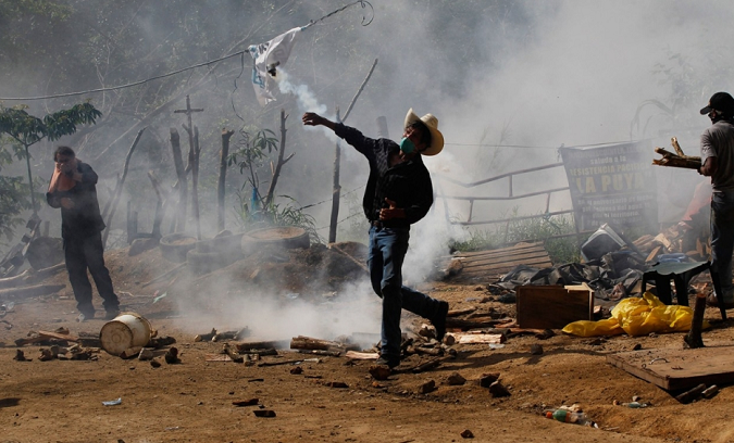 Guatemalans protesting Canadian mining company