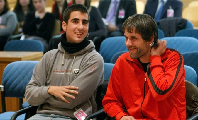 Eric Stern (l) and Jaume Roura (r) were convicted for insulting the monarchy.