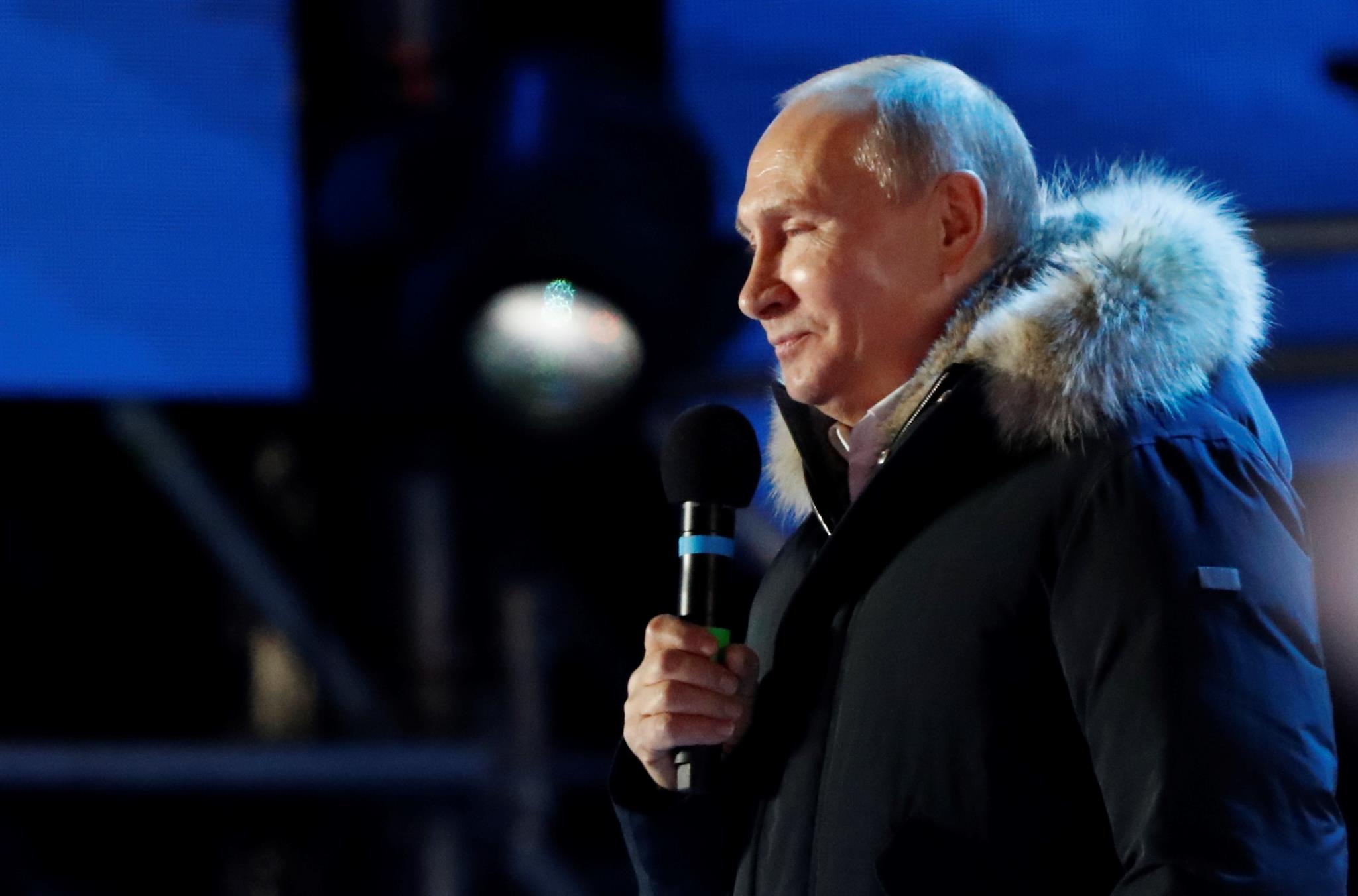 El presidente Vladimir Putin agradeció al pueblo ruso.
