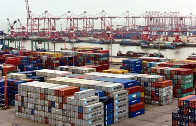 Shipping containers are seen at Nansha terminal of Guangzhou port, in Guangdong province, China June 14, 2017.