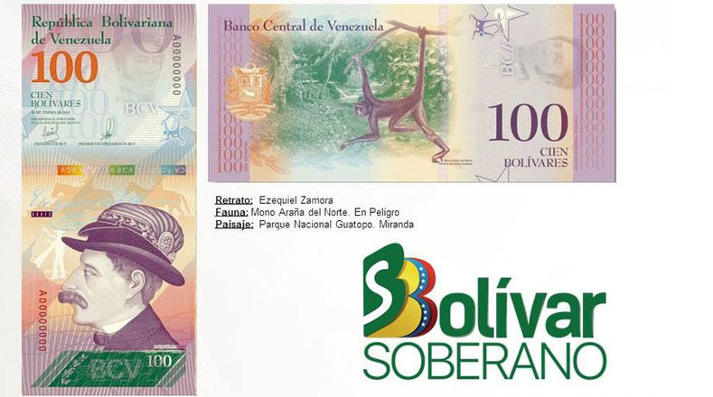 En los billetes también se exaltará la imagen de un animal representativo de la fauna venezolana, tal y como se apreciaba en el cono monetario anterior. 