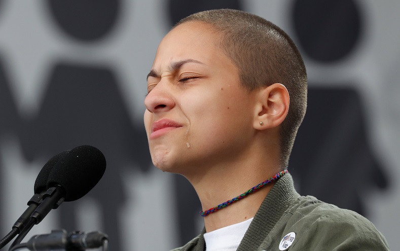 Parkland shooting survivor Emma Gonzalez addresses the 'March For Our Lives' event before pausing for a full 6 minutes and 20 seconds silence - the time it took for the gunman to kill 17 of her Marjory Stoneman Douglas High School classmates.