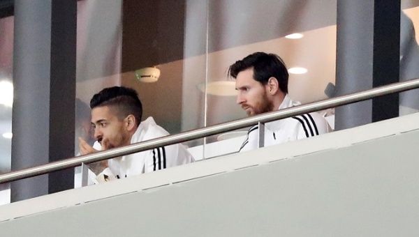  Argentina's Lionel Messi in the stands