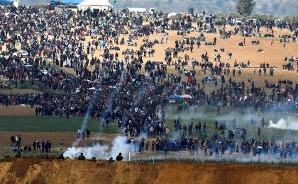 Israel breaching international law by dropping tear gas from drones inside Gazan territory on the March of Return is deplorable.