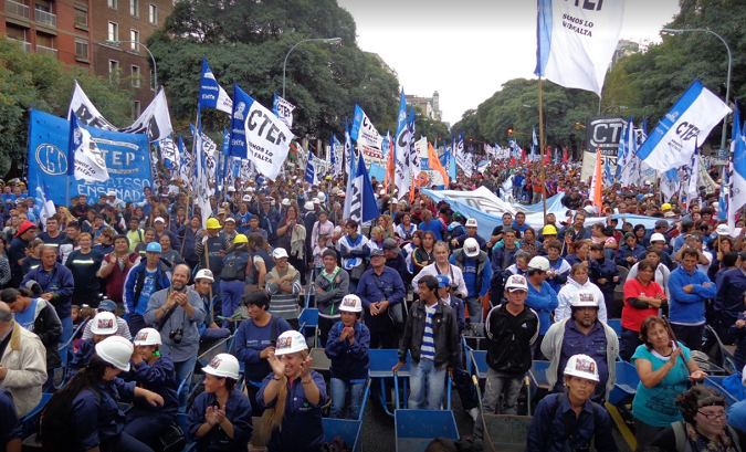 CTEP members during a 2013 May Day protest in Buenos Aires, Argentina.