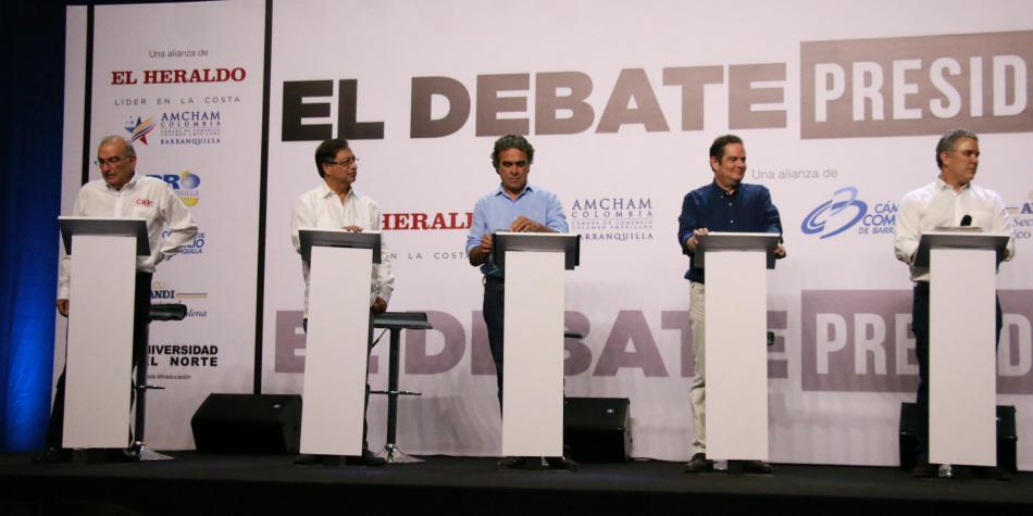Los candidatos a la presidencia se reunieron en Barranquilla para el segundo debate.