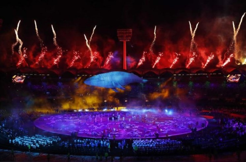 An estimated 35,000 spectators arrived at the Carrara Stadium on the Gold Coast of Australia for the opening ceremony of the Commonwealth Games on Wednesday.