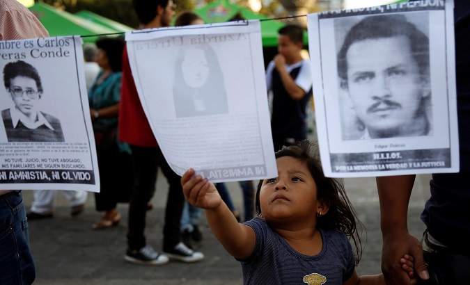 On Rios Montt's death victims organized a protest remembering the people who disappeared during his rule.
