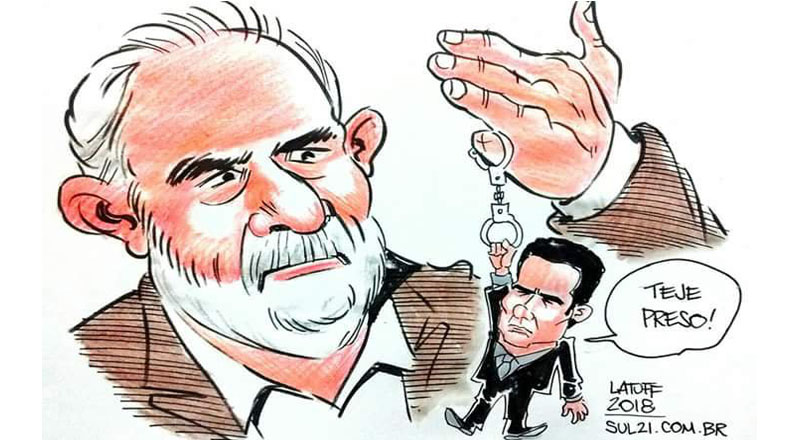 Algunos caricaturistas mostraron su rechazo a la decisión del juez Sérgio Moro. 