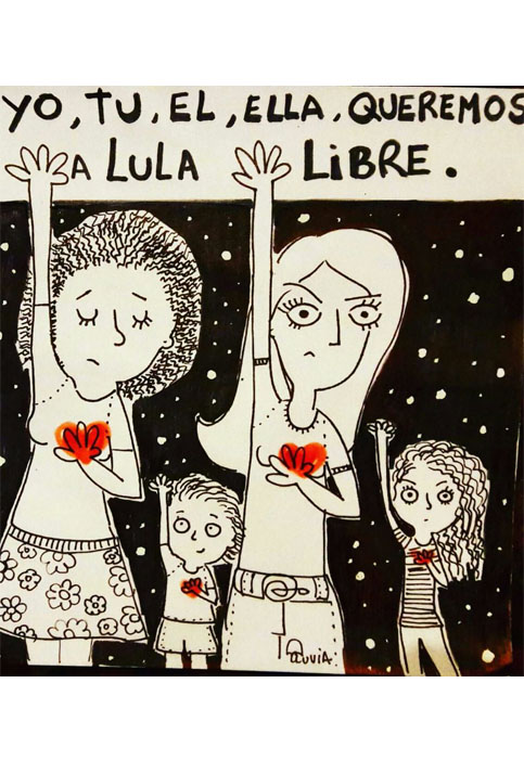 Desde todos los países reclaman la libertad de Lula. 