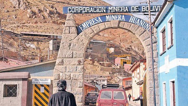 The Huanuni mine produces tin concentrates and is part of the national mining corporation of Bolivia.