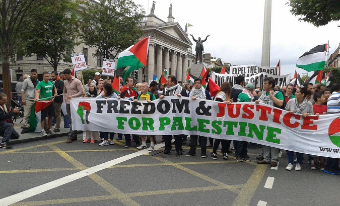 Palestinian solidarity march in Dublin.