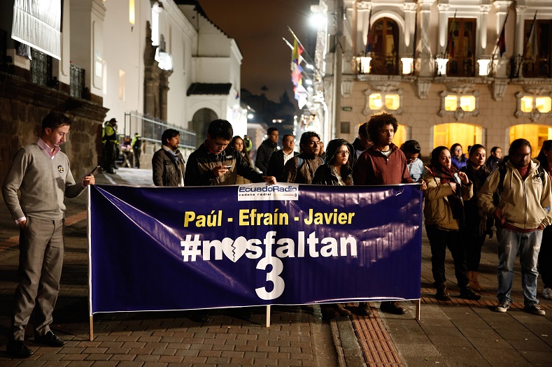 Thursday night, after multiple unconfirmed reports of the executions had emerged, supporters held a vigil in Quito. 