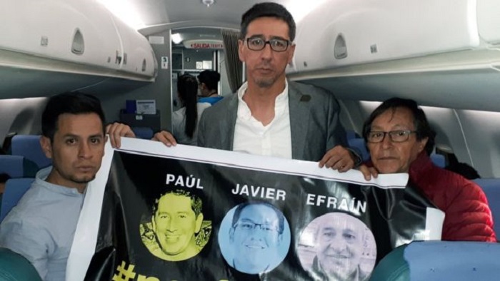 El periodista Javier Ortega, el fotógrafo Paúl Rivas y el conductor Efraín Segarra fueron secuestrados por grupos armados de la frontera entre Colombia y Ecuador.