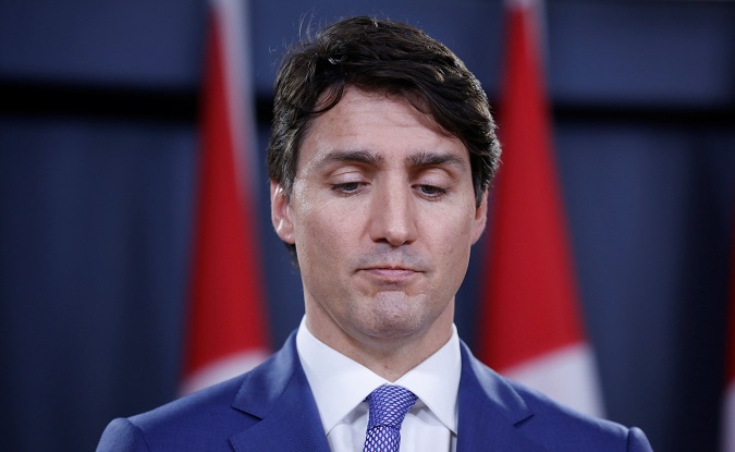 Canada's PM Trudeau takes part in a news conference in Ottawa