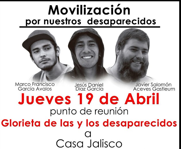 Friends, family and classmates are planning a peace march in Guadalajara starting at the Roundabout for the Disappeared at 6:00pm on Thursday.