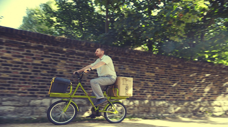 La bicicleta Donky Bike es diseñada para trasladar objetos.