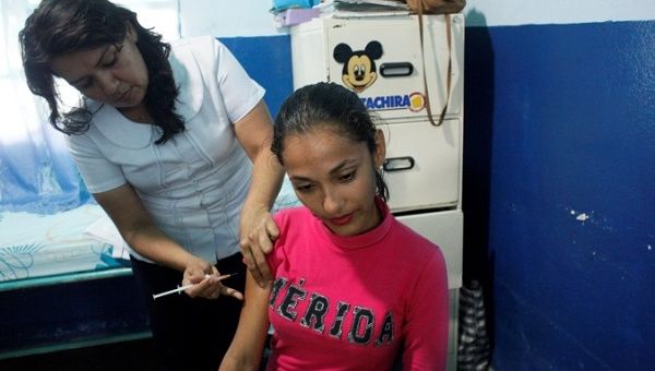 Colombia's Ministry of Health donated at least 1 million vaccine doses to local clinics for children and women of childbearing age.