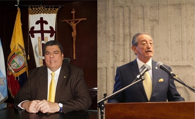 Mauro Toscanini, new interior minister (l) and Oswaldo Jarrin, new defense minister (r).