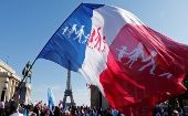 Thousands of people protested in France against same-sex marriage, which some analysts interpreted as a 