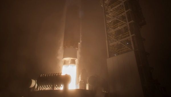 NASA's InSight spacecraft launches on board a United Launch Alliance Atlas-V rocket from Vandenberg Air Force Base, California.