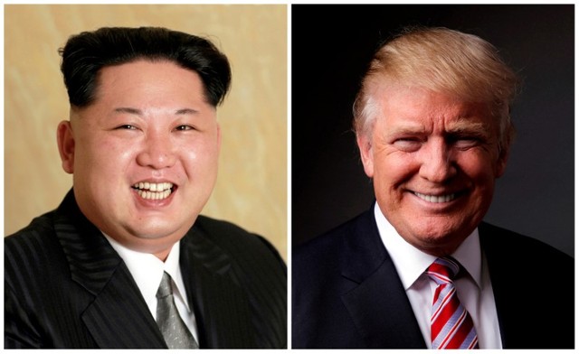 North Korean's Kim Jong Un (left) and U.S. President Donald Trump.