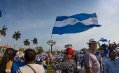 Nicaragüenses marchan en apoyo al Gobieno sandinista