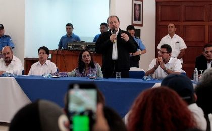 One student leader in the dialogue demanded a constituent assembly and the renunciation of President Daniel Ortega's government.