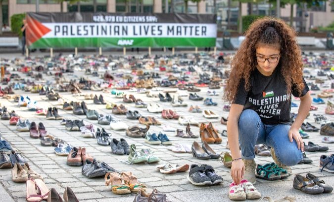 The shoes were donated by citizens from across Europe.
